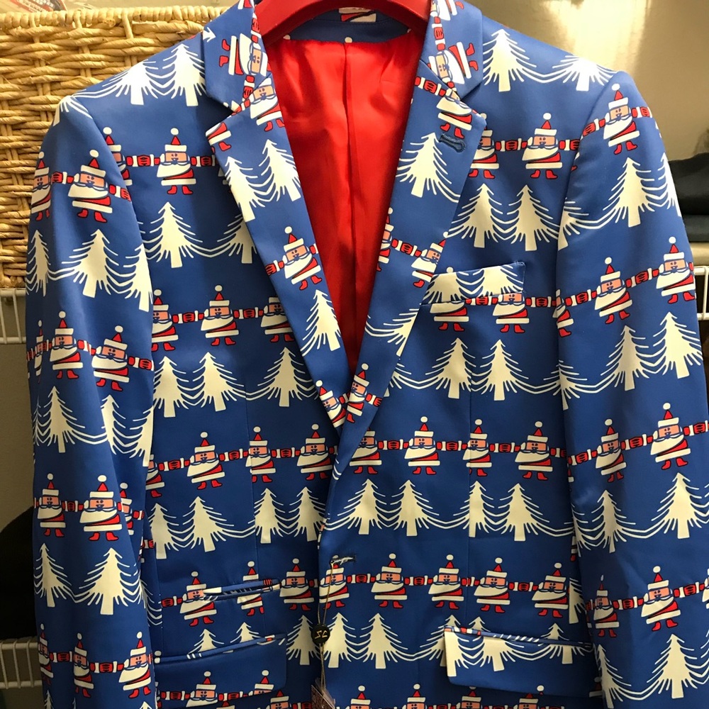 ⭐️Sale⭐️Men’s Christmas Blazer Medium 40 Slim NWT